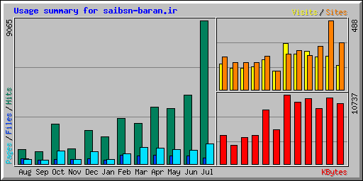 Usage summary for saibsn-baran.ir